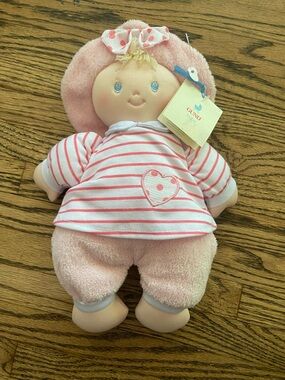 Gund Soft Plush Baby Doll - Pink Striped Outfit